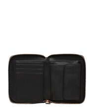 LOVE MOSCHINO EMBOSSED QUILTED Portafoglio compatto, ziparound Nero - Portafogli Donna - 3