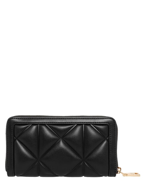 EMBOSSED QUILTED Portafoglio large, ziparound Nero - Portafogli Donna
