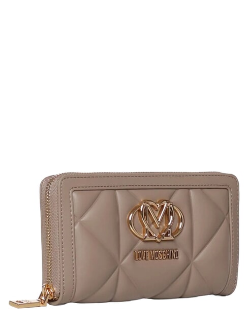 EMBOSSED QUILTED Portafoglio large, ziparound sabbia - Portafogli Donna