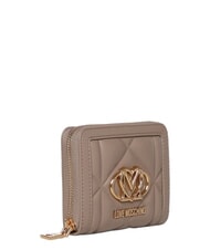 LOVE MOSCHINO EMBOSSED QUILTED Portafoglio compatto, ziparound sabbia - Portafogli Donna - 3