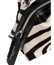 GIANNI CHIARINI ALIFA Borsa in pelle a mano, con tracolla zebra bianco-nero - Borse Donna - 6
