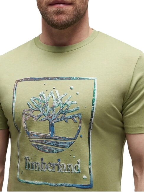 WATER T-shirt a maniche corte, puro cotone light green - T-shirt Uomo