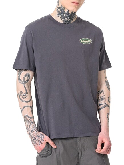 GAS STATION T-shirt a maniche corte, puro cotone blackened pearl - T-shirt Uomo
