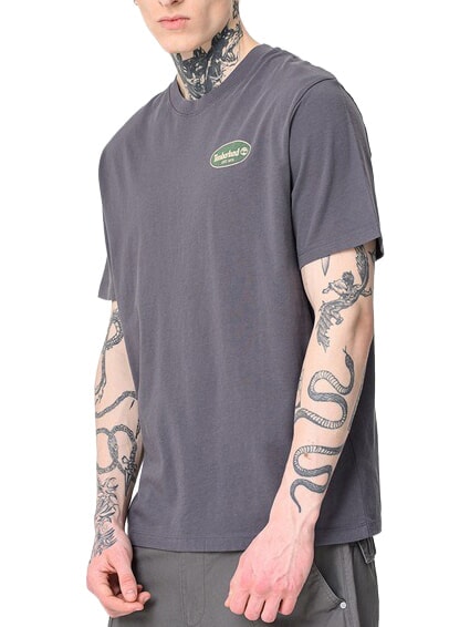GAS STATION T-shirt a maniche corte, puro cotone blackened pearl - T-shirt Uomo