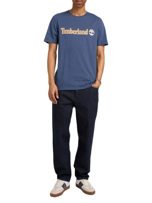 KENNEBEC RIVER LINEAR LOGO T-shirt in cotone oceana - T-shirt Uomo