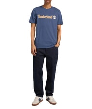 TIMBERLAND KENNEBEC RIVER LINEAR LOGO T-shirt in cotone oceana - T-shirt Uomo - 3