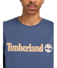 TIMBERLAND KENNEBEC RIVER LINEAR LOGO T-shirt in cotone oceana - T-shirt Uomo - 4