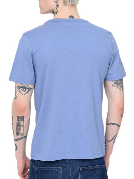 KENNEBEC RIVER LINEAR LOGO T-shirt in cotone medium blue - T-shirt Uomo
