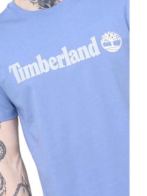 KENNEBEC RIVER LINEAR LOGO T-shirt in cotone medium blue - T-shirt Uomo