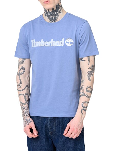 KENNEBEC RIVER LINEAR LOGO T-shirt in cotone medium blue - T-shirt Uomo