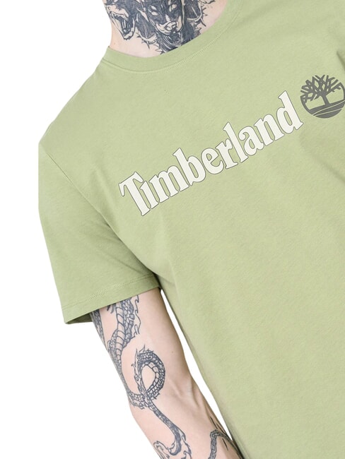 KENNEBEC RIVER LINEAR LOGO T-shirt in cotone light green - T-shirt Uomo