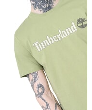 TIMBERLAND KENNEBEC RIVER LINEAR LOGO T-shirt in cotone light green - T-shirt Uomo - 5