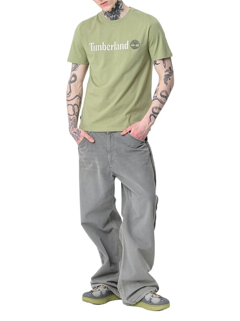 KENNEBEC RIVER LINEAR LOGO T-shirt in cotone light green - T-shirt Uomo