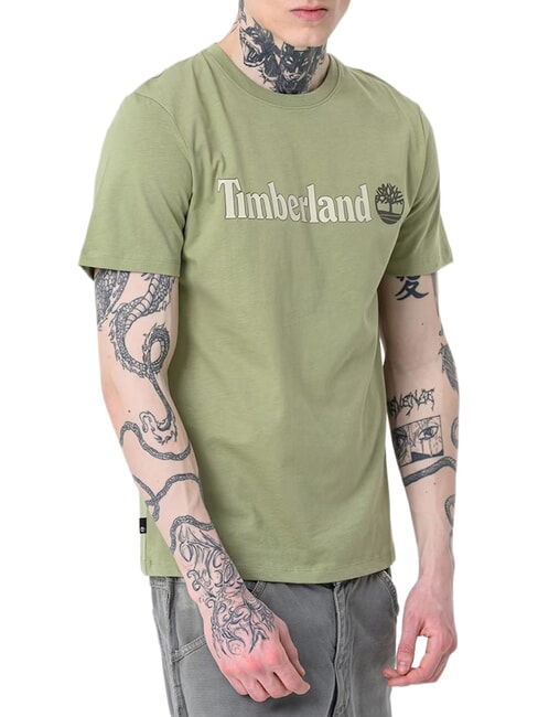 KENNEBEC RIVER LINEAR LOGO T-shirt in cotone light green - T-shirt Uomo