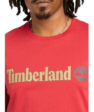 TIMBERLAND KENNEBEC RIVER LINEAR LOGO T-shirt in cotone american beauty - T-shirt Uomo - 4