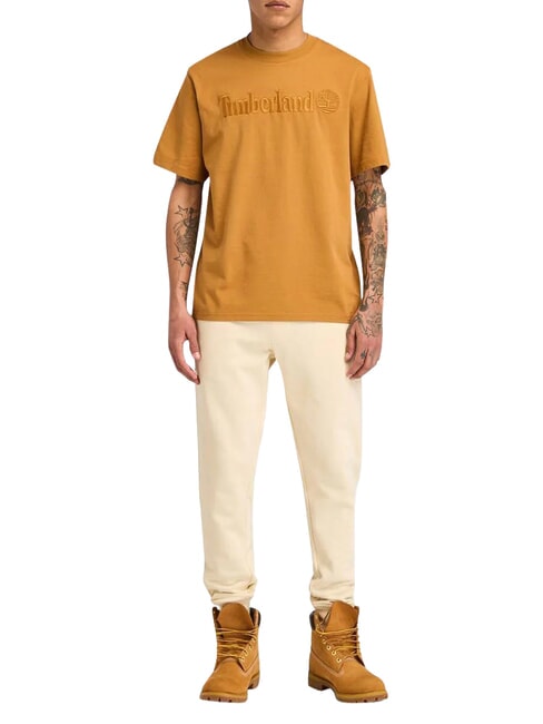 EMBROIDERY TONAL T-shirt in cotone wheat boot - T-shirt Uomo