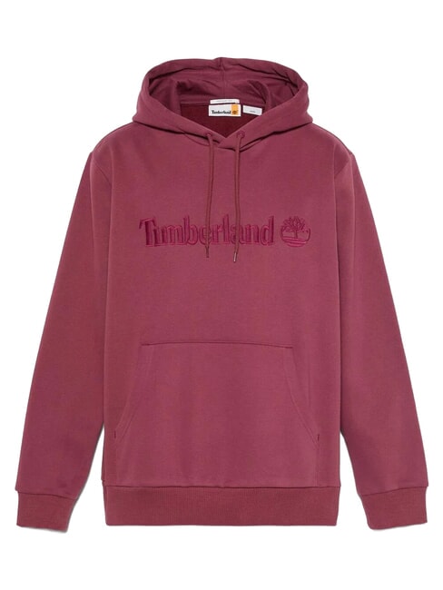EMBROIDERY TONAL Felpa con cappuccio burgundy - Felpe Uomo