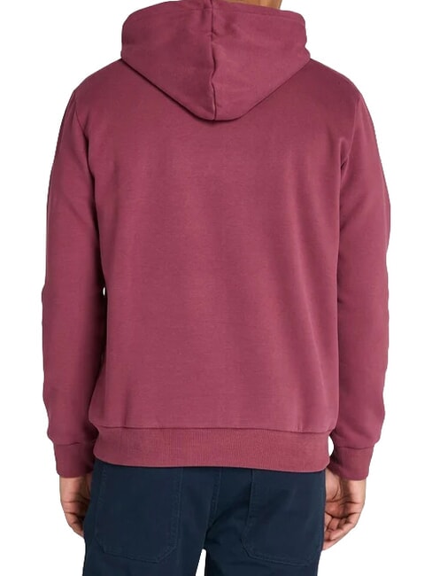 EMBROIDERY TONAL Felpa con cappuccio burgundy - Felpe Uomo