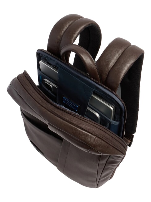 RUSSEL Zaino porta PC 14", in pelle MORO - Zaini da lavoro porta PC