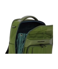 PIQUADRO WOLLEM Zaino in pelle e tessuto, porta pc 14" VERDE - Zaini da lavoro porta PC - 4