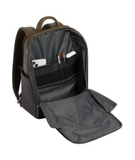 PIQUADRO BLACK SQUARE Zaino in pelle porta pc 14" verde/testa di moro - Zaini da lavoro porta PC - 4