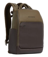 PIQUADRO BLACK SQUARE Zaino porta PC 13", in pelle verde/testa di moro - Zaini da lavoro porta PC - 2