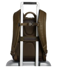 PIQUADRO BLACK SQUARE Zaino porta PC 13", in pelle verde/testa di moro - Zaini da lavoro porta PC - 3