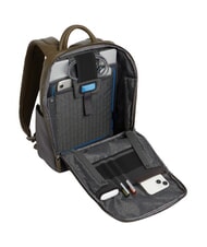 PIQUADRO BLACK SQUARE Zaino porta PC 13", in pelle verde/testa di moro - Zaini da lavoro porta PC - 4
