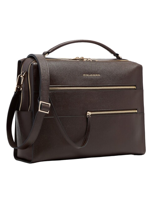 PATRICIA Cartella porta PC 14", in pelle MARRONE - Cartelle Lavoro
