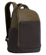 PIQUADRO BLACK SQUARE  Zaino porta PC 14" in pelle verde/testa di moro - Zaini da lavoro porta PC - 2