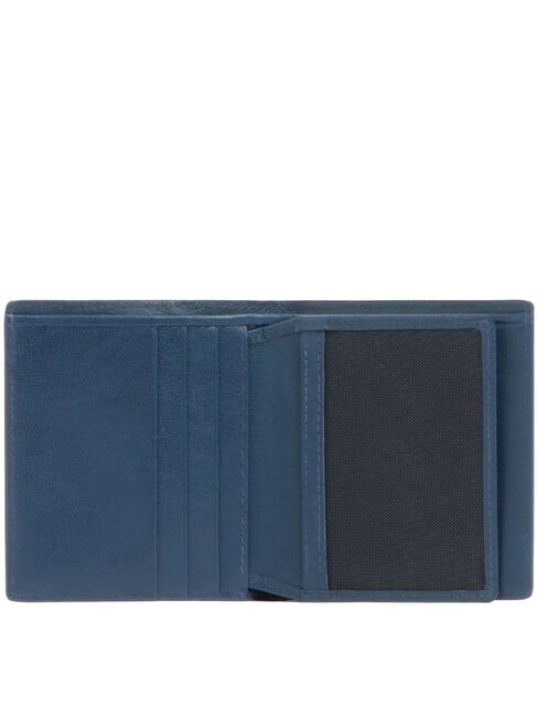 W143 Portafoglio in pelle blu - Portafogli Uomo