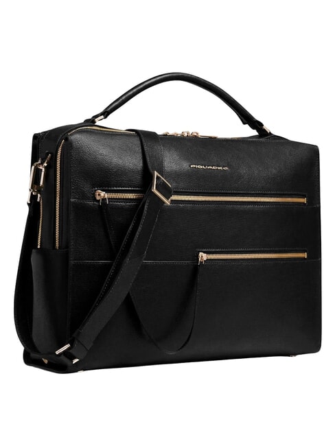 PATRICIA Cartella porta PC 14", in pelle Nero - Cartelle Lavoro