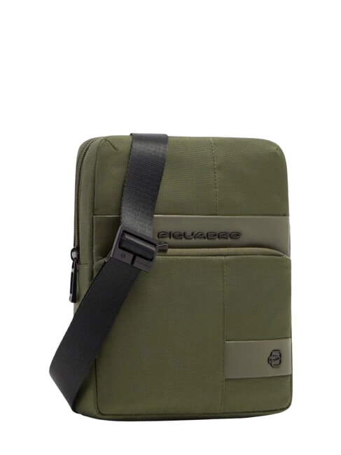 WOLLEM Borsello porta ipad mini tessuto e pelle VERDE - Tracolle Uomo