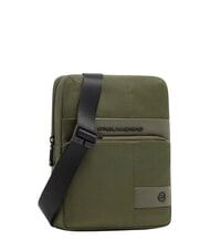PIQUADRO WOLLEM Borsello porta ipad mini tessuto e pelle VERDE - Tracolle Uomo - 2