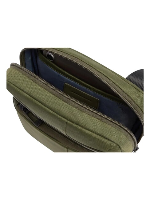 WOLLEM Borsello porta ipad mini tessuto e pelle VERDE - Tracolle Uomo