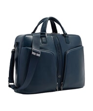 PIQUADRO W143 Cartella porta PC 15,6" in pelle blu - Cartelle Lavoro - 2