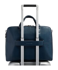 PIQUADRO W143 Cartella porta PC 15,6" in pelle blu - Cartelle Lavoro - 3