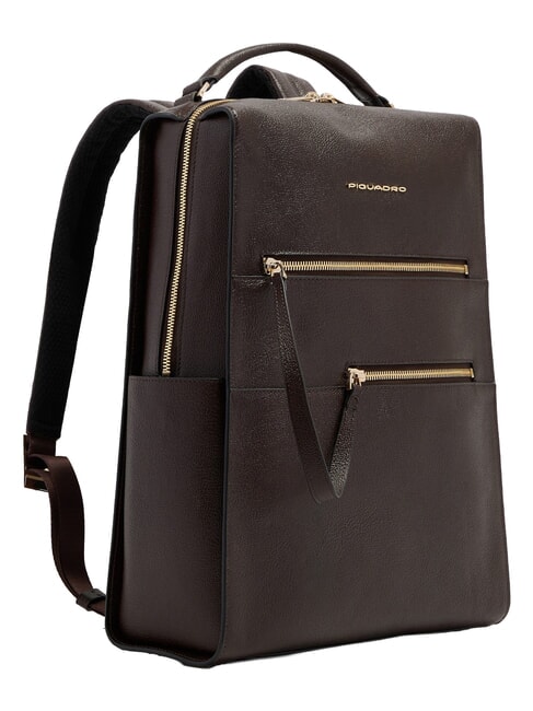 W140 Zaino donna in pelle porta pc 14" MARRONE - Zaini da lavoro porta PC