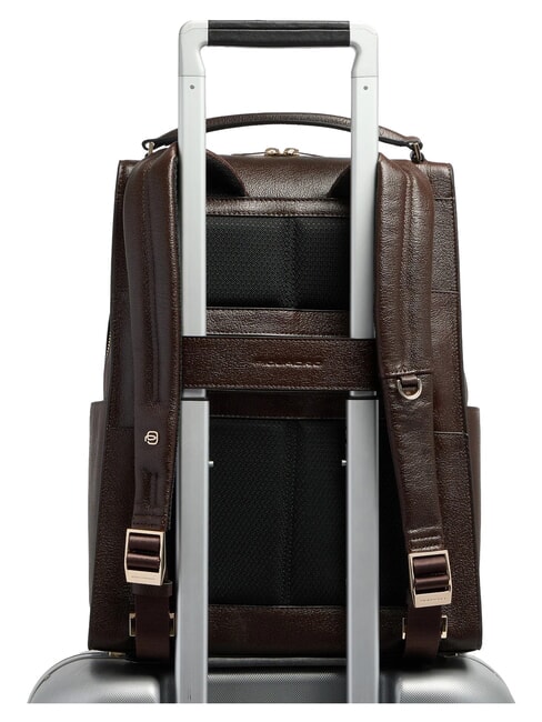 W140 Zaino donna in pelle porta pc 14" MARRONE - Zaini da lavoro porta PC