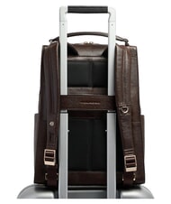 PIQUADRO W140 Zaino donna in pelle porta pc 14" MARRONE - Zaini da lavoro porta PC - 3