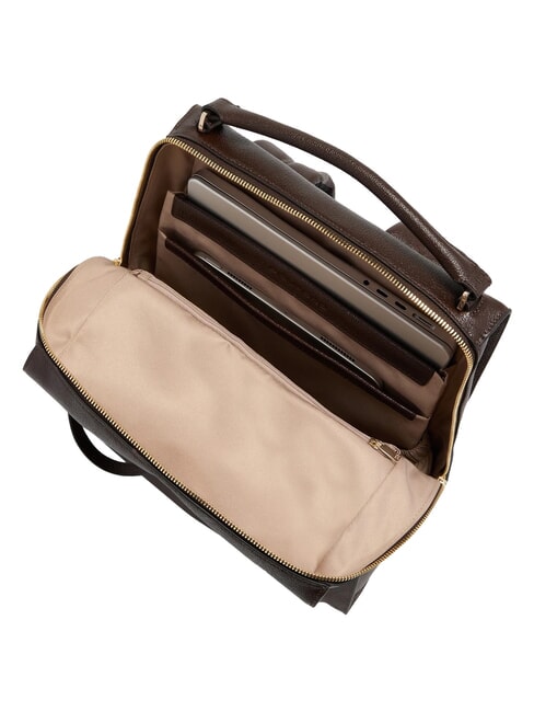 W140 Zaino donna in pelle porta pc 14" MARRONE - Zaini da lavoro porta PC