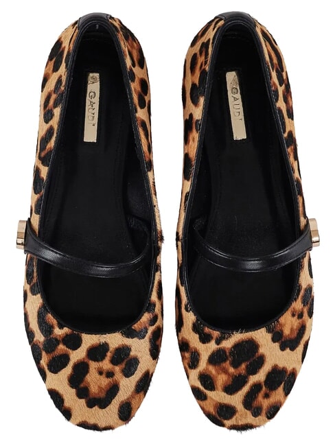 GYPSY PONY HAIR MACULA Ballerine in pelle tan - Scarpe Donna