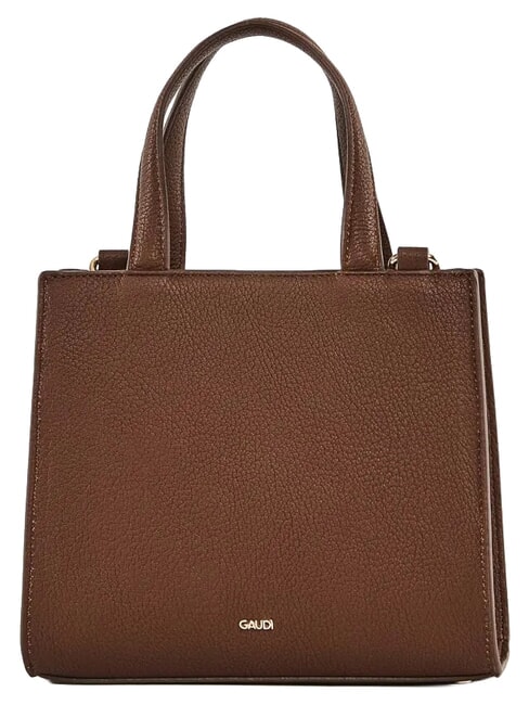 EMILY FLOCK Mini shopping bag con logo e tracolla chocolate - Borse Donna