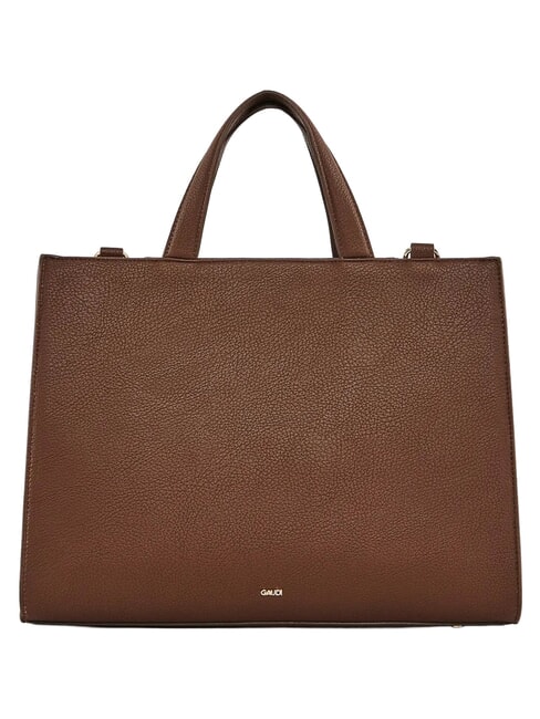 EMILY FLOCK Shopping bag con loro e tracolla chocolate - Borse Donna