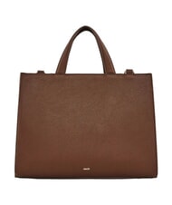 GAUD&Igrave; EMILY FLOCK Shopping bag con loro e tracolla chocolate - Borse Donna - 3