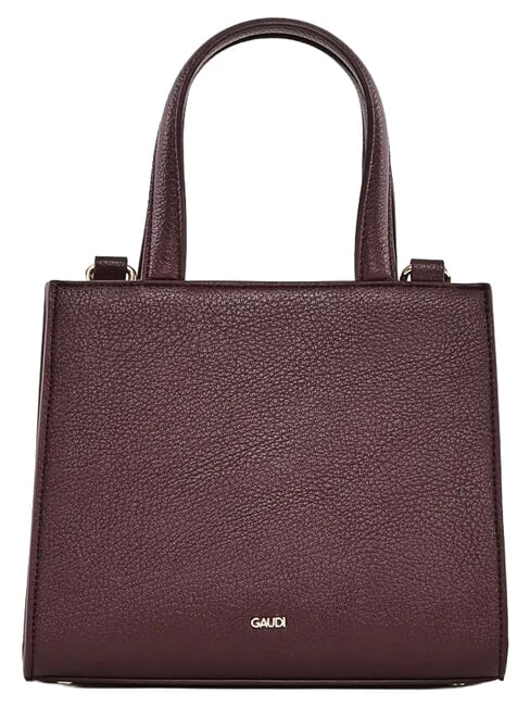 EMILY FLOCK Mini shopping bag con logo e tracolla burgundy - Borse Donna