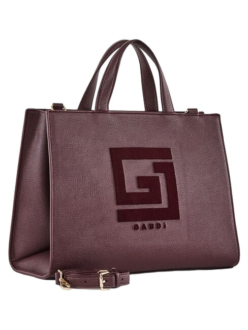 EMILY FLOCK Shopping bag con loro e tracolla burgundy - Borse Donna