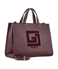 GAUD&Igrave; EMILY FLOCK Shopping bag con loro e tracolla burgundy - Borse Donna - 2