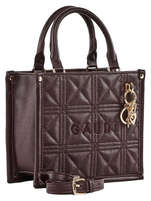 LETIZIA Mini shopping bag con charm burgundy - Borse Donna