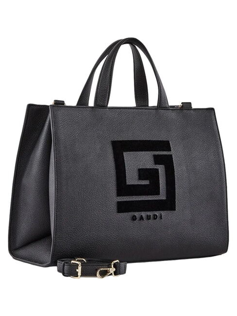 EMILY FLOCK Shopping bag con loro e tracolla NERO - Borse Donna